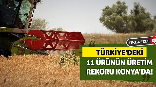 Türkiye'deki 11 ürünün üretim rekoru Konya'da!