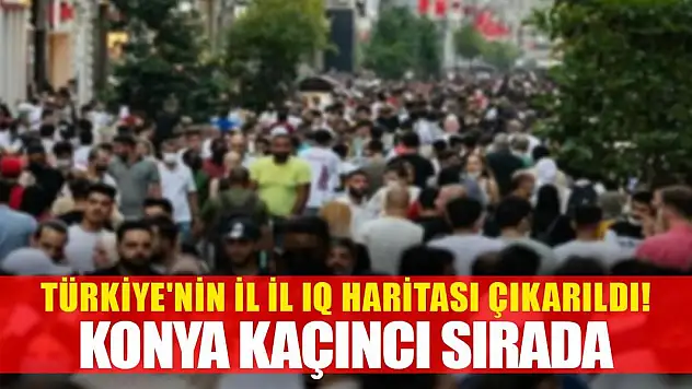 Türkiye'nin İl il IQ haritası çıkarıldı! Konya kaçıncı sırada
