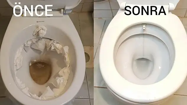 Tuvaletinizdeki sarı lekeleri yok ediyor! Tesisatçılar kimseyle bu yöntemi paylaşmamıştı