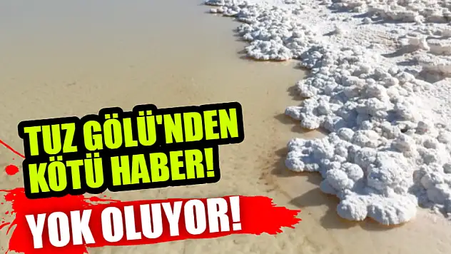 Tuz Gölü'nden Kötü Haber: Yok Oluyor!