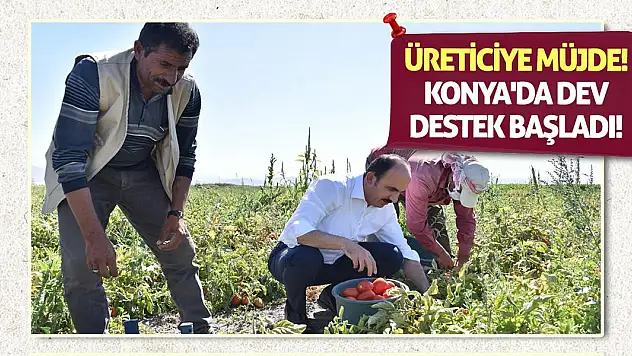 Üreticiye müjde! Konya'da dev destek başladı!