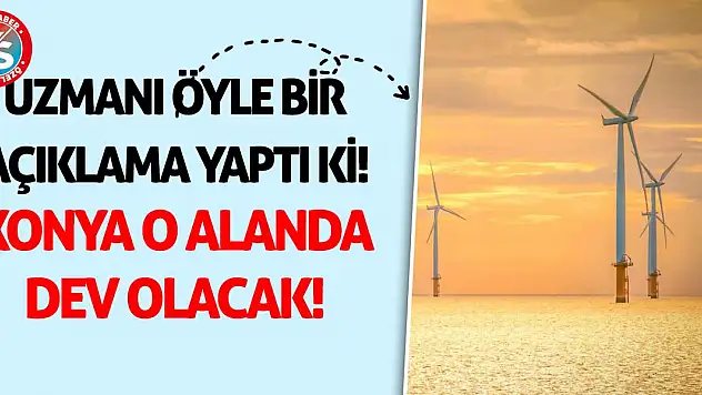 Uzmanı öyle bir açıklama yaptı ki...Konya o alanda dev olacak!