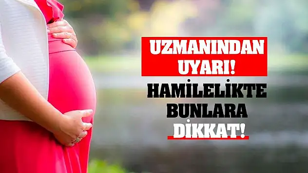 Uzmanından Uyarı! Hamilelikte Bunlara Dikkat!