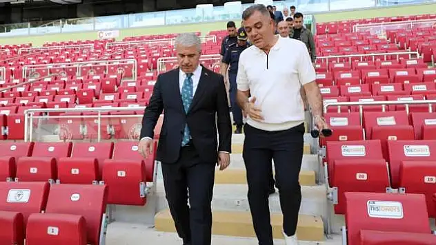 Vali Akın'dan dev maç öncesi stadyuma ziyaret