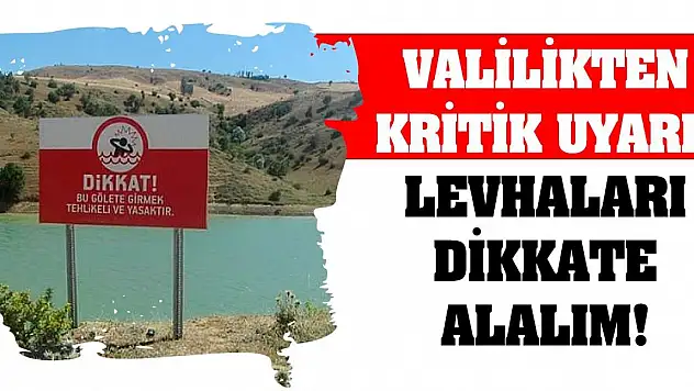 Valilikten Kritik Uyarı! Levhaları Dikkate Alalım!
