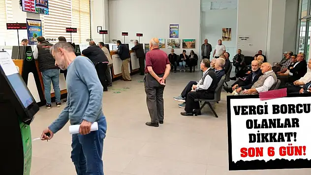 Vergi Borcu Olanlar Dikkat! Son 6 Gün!