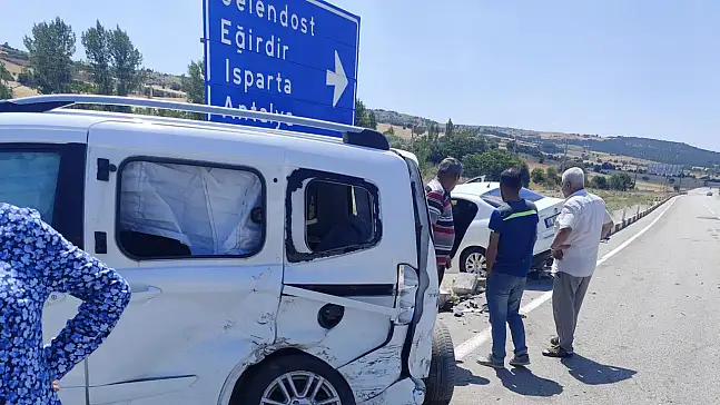 Isparta-Konya yolunda trafik kazası: 1 yaralı!