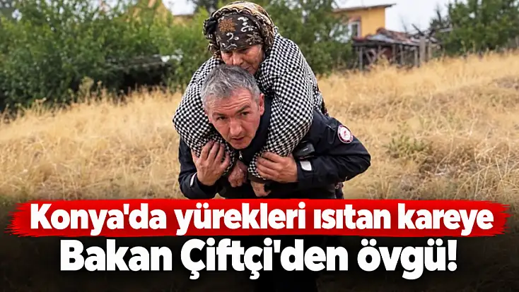 Bakan Çiftçi’den sırtında yaşlı kadını taşıyan polise övgü: Milletimizin gönlüne dokundu!