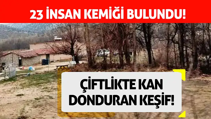 Çiftlikte kan donduran keşif! 23 insan kemiği bulundu!