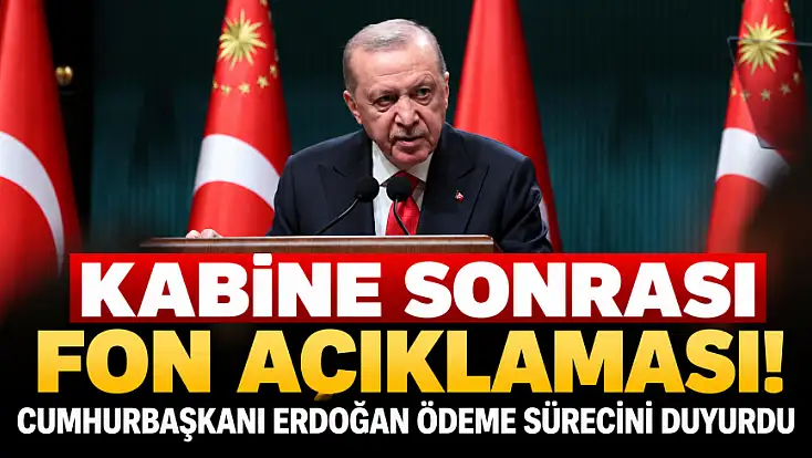 Cumhurbaşkanı Erdoğan’dan fon açıklaması! 1 milyon TL’ye kadar ana para ödemesi yapılacak