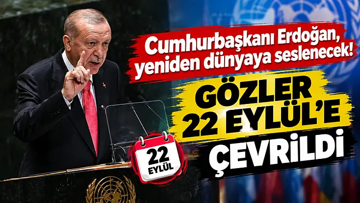 Cumhurbaşkanı Erdoğan, yeniden dünyaya seslenecek! Gözler 22 Eylül'e çevrildi