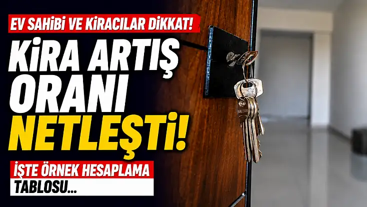 Ev sahibi ve kiracılar dikkat! Kira artış oranı netleşti, işte örnek hesaplama tablosu...