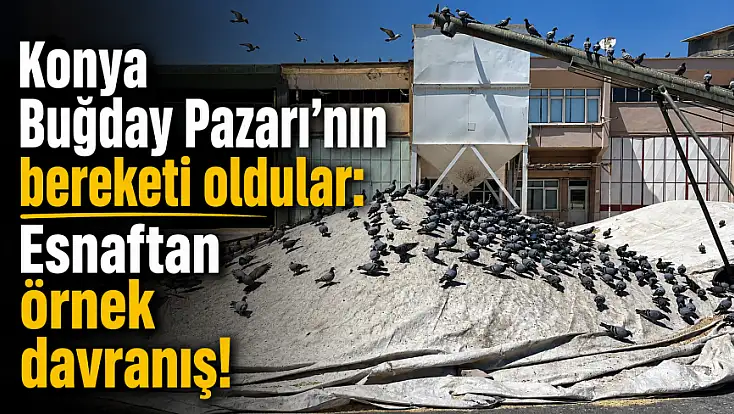 Konya Buğday Pazarı’nın bereketi oldular: Esnaftan örnek davranış!