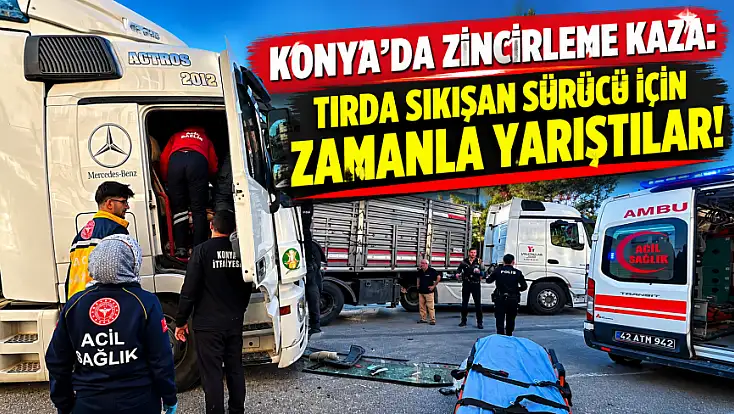 Konya’da 3 aracın karıştığı kaza trafiği kilitledi: 1 yaralı!