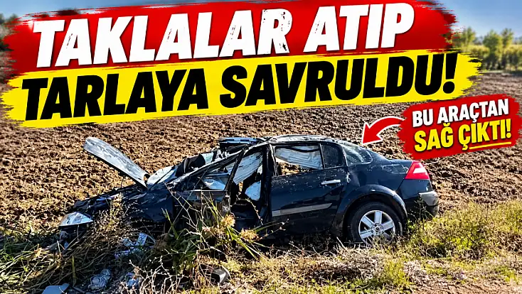 Konya'da feci kaza! Taklalar atıp savruldu
