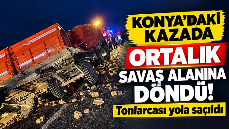 Konya'da feci kaza: TIR, traktöre çarptı!