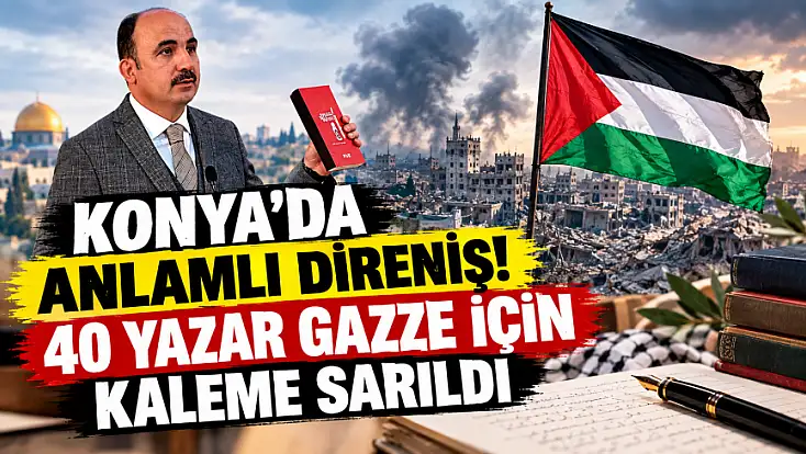 Konya'da, Gazze'deki soykırım için anlamlı çalışma! Başkan Altay eseri anlattı