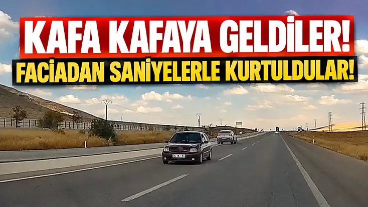 Konya’da ölümle burun buruna geldiler! Ters yönden gelen araç dehşeti yaşattı!