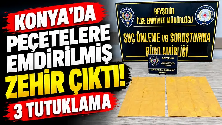 Konya polisinin gözünden kaçmadı! Zehri saklamaya çalıştılar