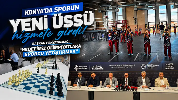 Konya'da sporun yeni üssü hizmete girdi! Başkan Pekyatırmacı: 'Hedefimiz olimpiyatlara sporcu yetiştirmek'