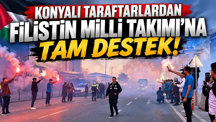 Konyalı taraftarlardan Filistin Milli Takımı’na tam destek!