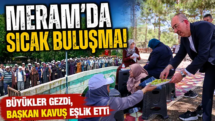 Meram’da sıcak buluşma! Büyükler gezdi, Başkan Kavuş eşlik etti