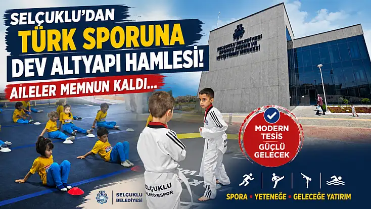 Selçuklu’dan Türk sporuna dev altyapı hamlesi! Aileler memnun kaldı...