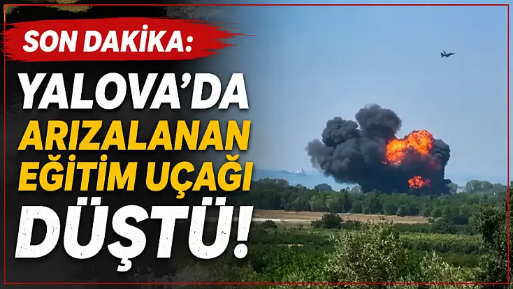 Son dakika: Yalova'da arızalanan eğitim uçağı düştü!