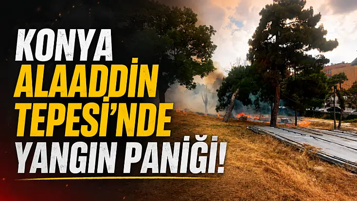 Son dakika: Konya Alaaddin Tepesi'nde yangın paniği! Bölgeye çok sayıda ekip sevk edildi