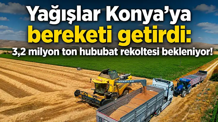 Yağışlar Konya'ya bereketi getirdi: 3,2 milyon ton hububat rekoltesi bekleniyor!