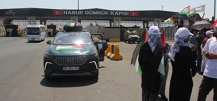 Filistin konvoyu Türkiye'ye geri döndü