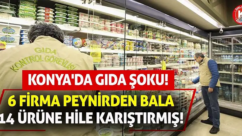 Konya'da Gıda Şoku! 6 Firma Peynirden Bala 14 Ürüne Hile Karıştırmış!