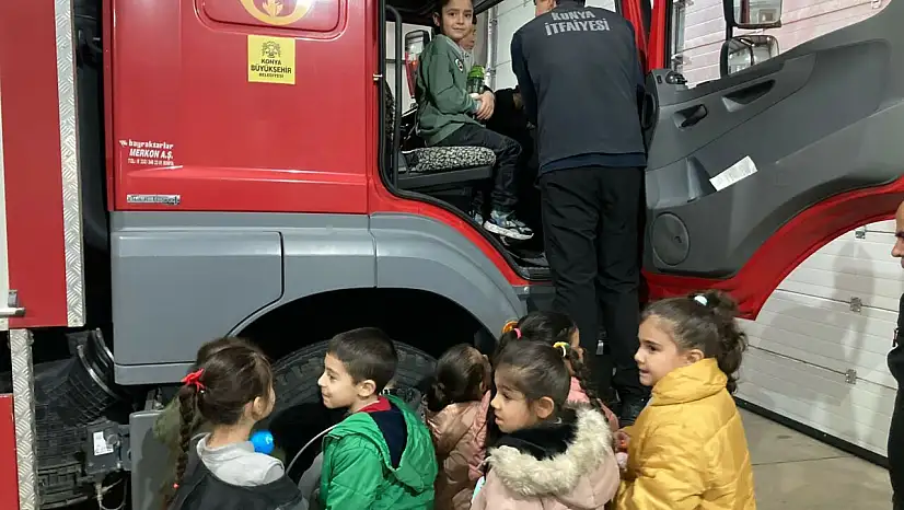 Konya'da Miniklere Yangın Eğitimi