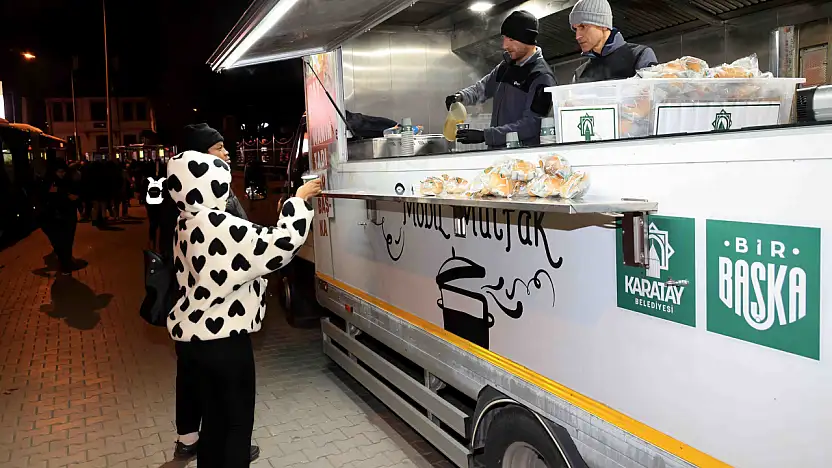 Karatay'da mobil ikram araçları gönülleri ısıttı