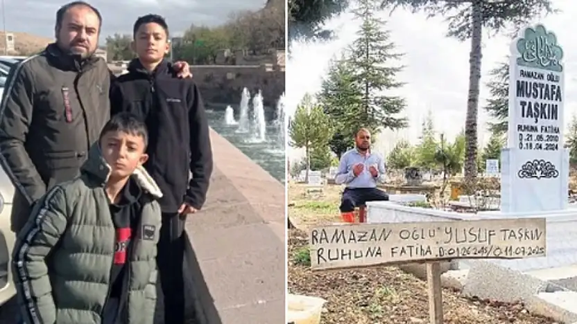 Konya'da acı engel tanımadı: Evlatlarına yakın olmak için mezarlıkta işe girdi!