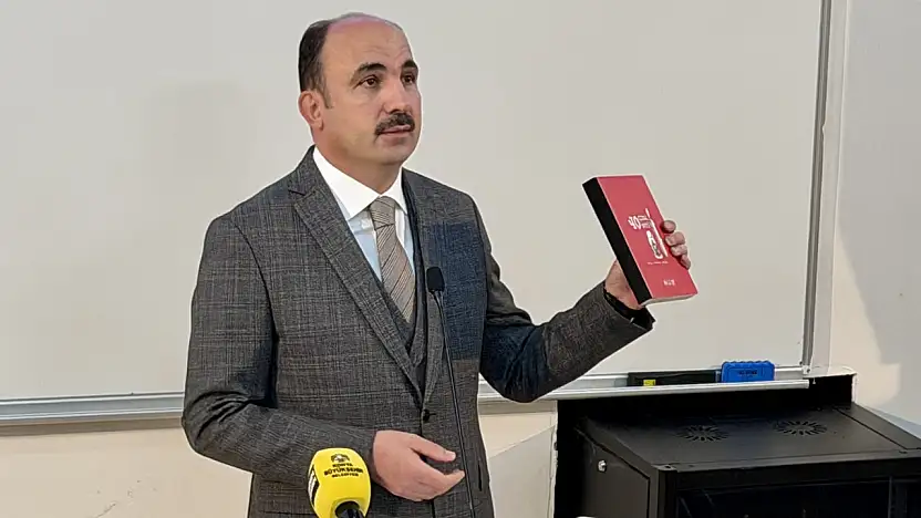 Konya'da, Gazze'deki soykırım için anlamlı çalışma! Başkan Altay eseri anlattı