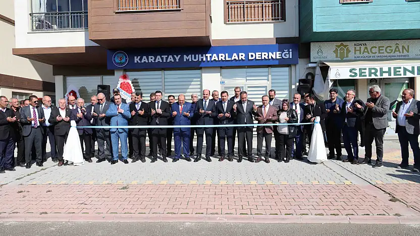 Konya'da muhtarlara yeni hizmet binası! Açılışı protokol yaptı