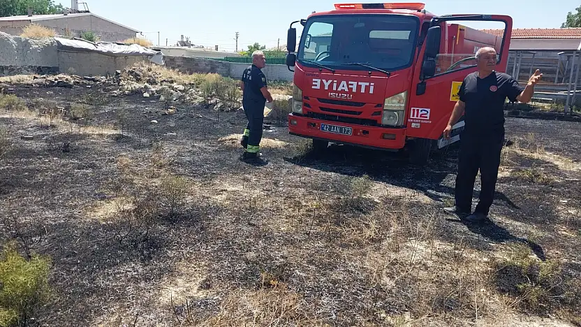 Konya'da alevler mahalleyi sardı! Evlere sıçrayacaktı...