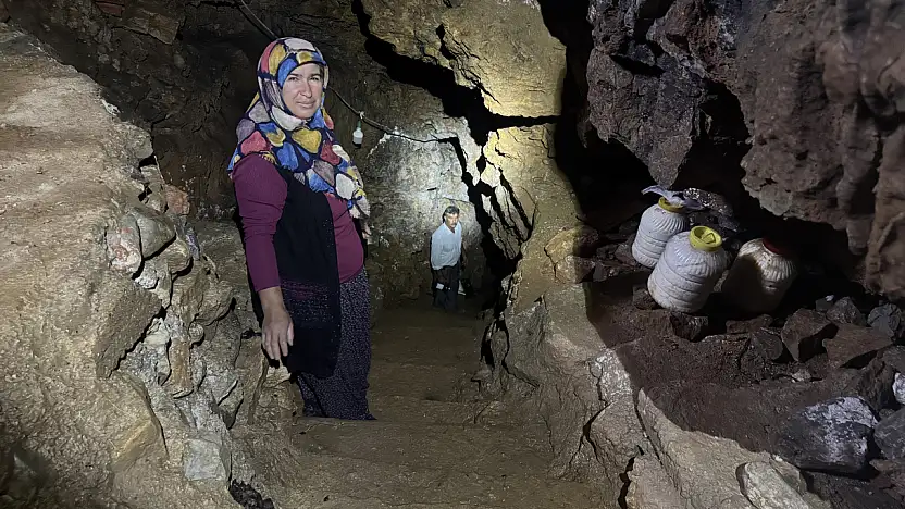 Konya'da yeraltında doğal buzdolabı! Bu mağaradan lezzet çıkıyor