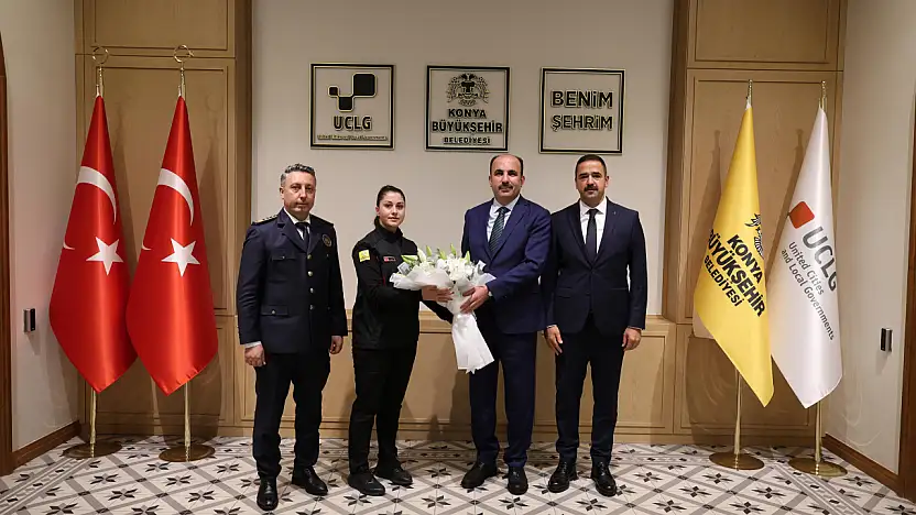 Konya'nın kahramanları Başkan Altay'ı ziyaret etti
