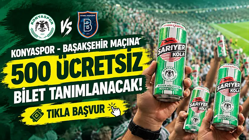 Konyaspor'un sponsorundan Başakşehir maçına 500 bilet hediye!