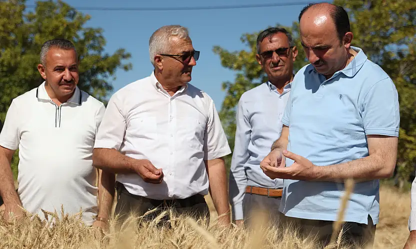 Başkan Altay Altınekin'de çiftçilerle hasat yaptı, çocukların neşesine ortak oldu!