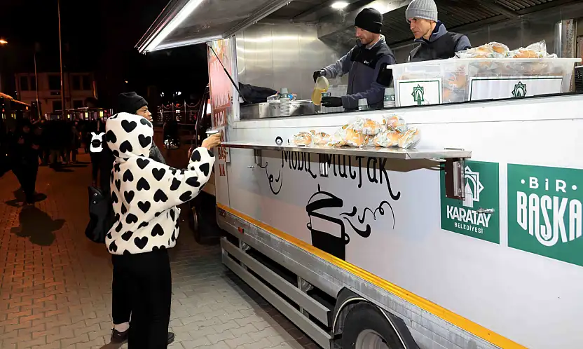Karatay'da mobil ikram araçları gönülleri ısıttı