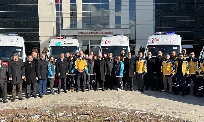 Konya 112 acil servis ağı genişliyor! Filoya 14 yeni araç eklendi!