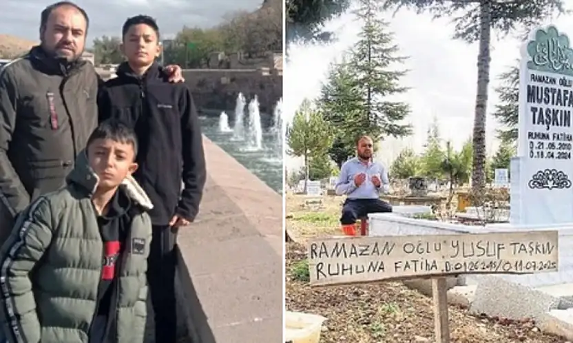 Konya'da acı engel tanımadı: Evlatlarına yakın olmak için mezarlıkta işe girdi!