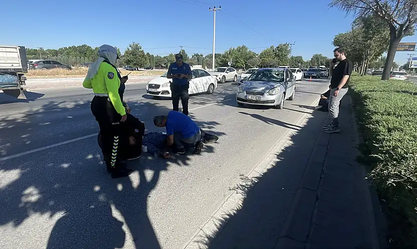 Konya'da korkunç kaza! Otomobil bisikletli yaşlı adama çarptı!