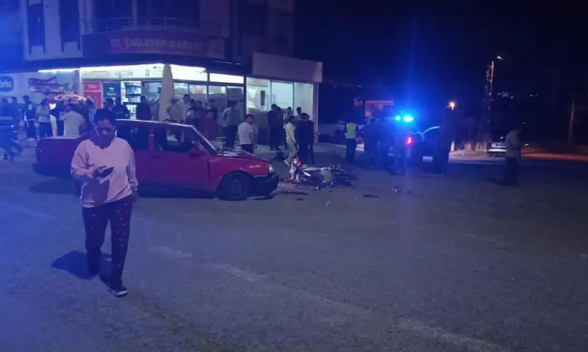 Konya'da korkunç kaza! Otomobil ile motosiklet çarpıştı: 3 yaralı