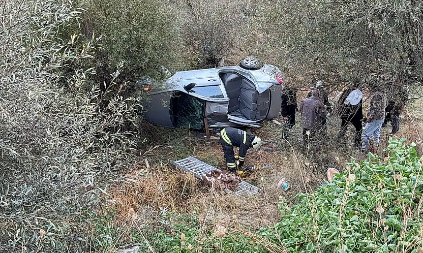 Konya'da otomobil şarampole yuvarlandı: 5 yaralı!