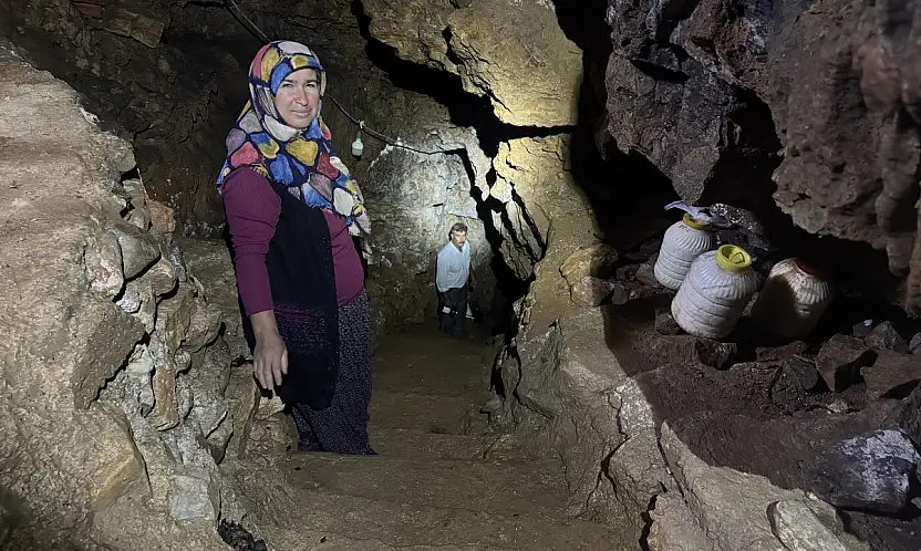 Konya'da yeraltında doğal buzdolabı! Bu mağaradan lezzet çıkıyor